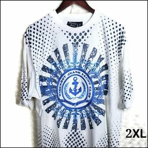 🔴‼️🟡 2 for $20‼️Knockout Jeans | Men's Size 2X Casual White T-shirt